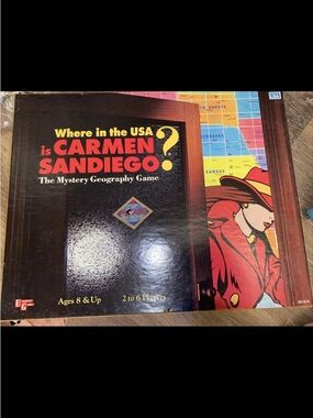 Where In The USA Is Carmen Sandiego? Mystery Geography Board Game 1993 Complete